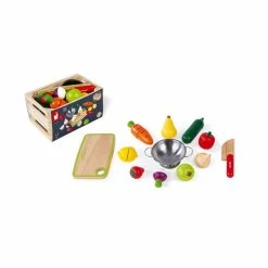Janod Wooden Maxi Set Green Market Chopping Fruits and Vegetables Toy 21 Janod Wooden Maxi Set Green Market Chopping Fruits and Vegetables Toy