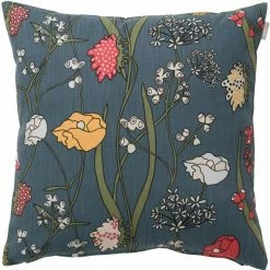 Spira of Sweden Blue Äng Cushion