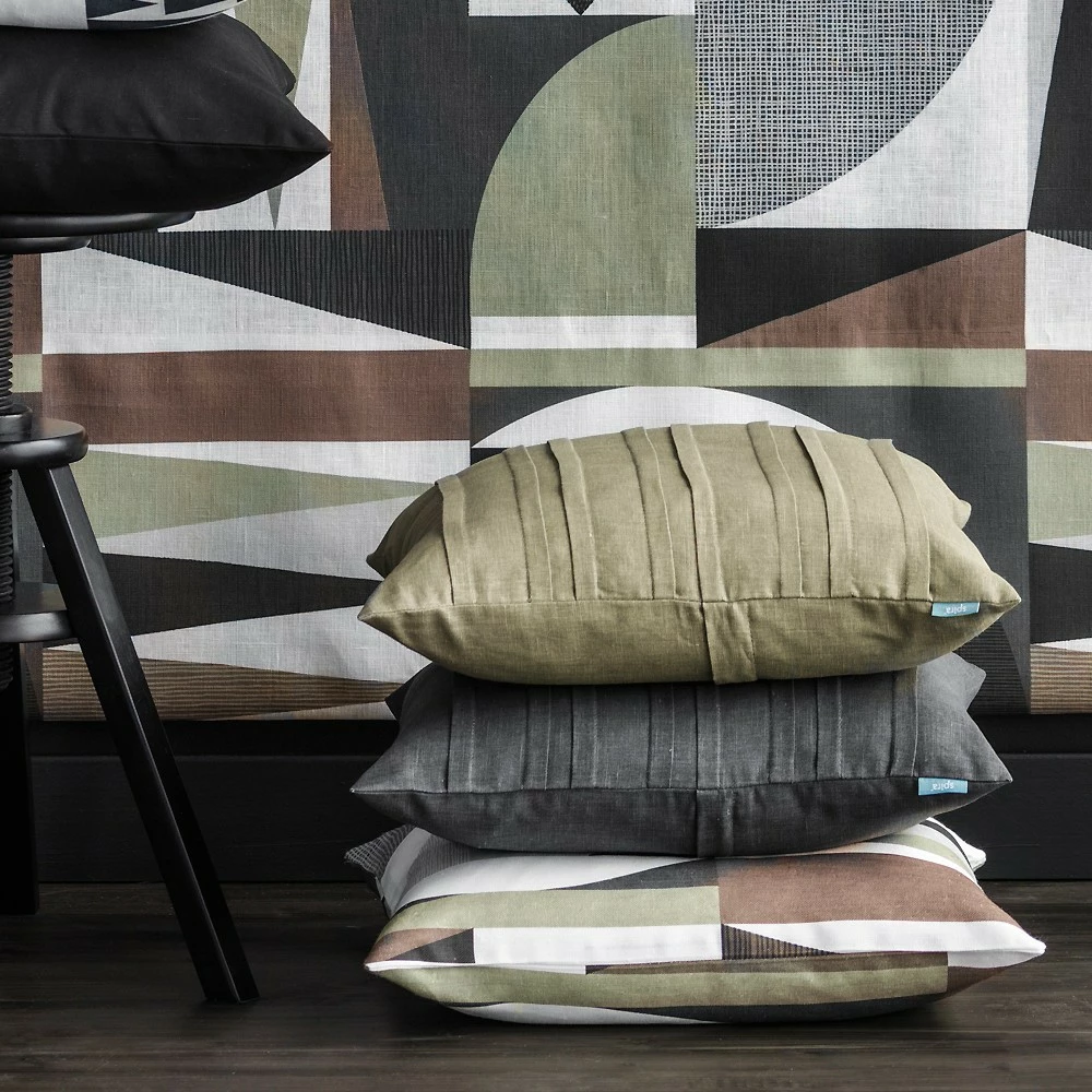 Spira of Sweden Double Pleat Grey Cushion 7 Spira of Sweden Double Pleat Grey Cushion