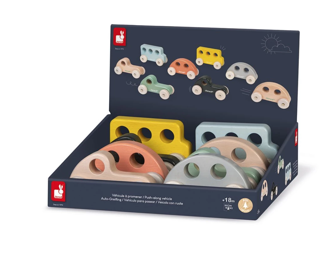 Janod Sweet Cocoon Push Along Vehicles (8 designs) 3 Janod Sweet Cocoon Push Along Vehicles (8 designs)