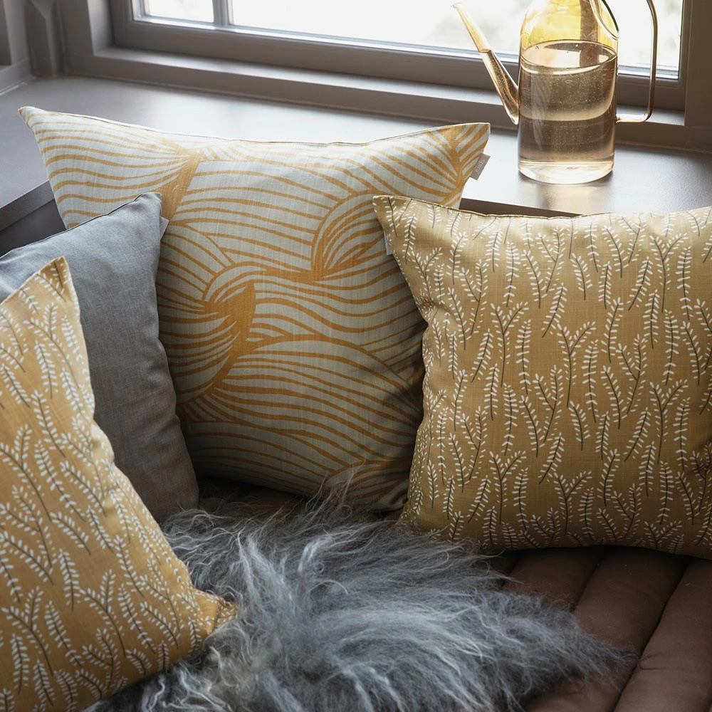 Spira of Sweden Kvist Cushion - Ochre 5 Spira of Sweden Kvist Cushion - Ochre