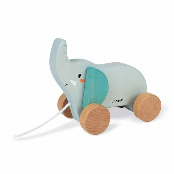 Janod Pull-Along Wooden Elephant 3 Janod Pull-Along Wooden Elephant
