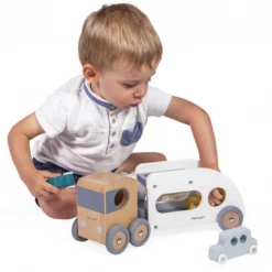 Janod Bolid - Car Carrier With 3 Vehicles Toy