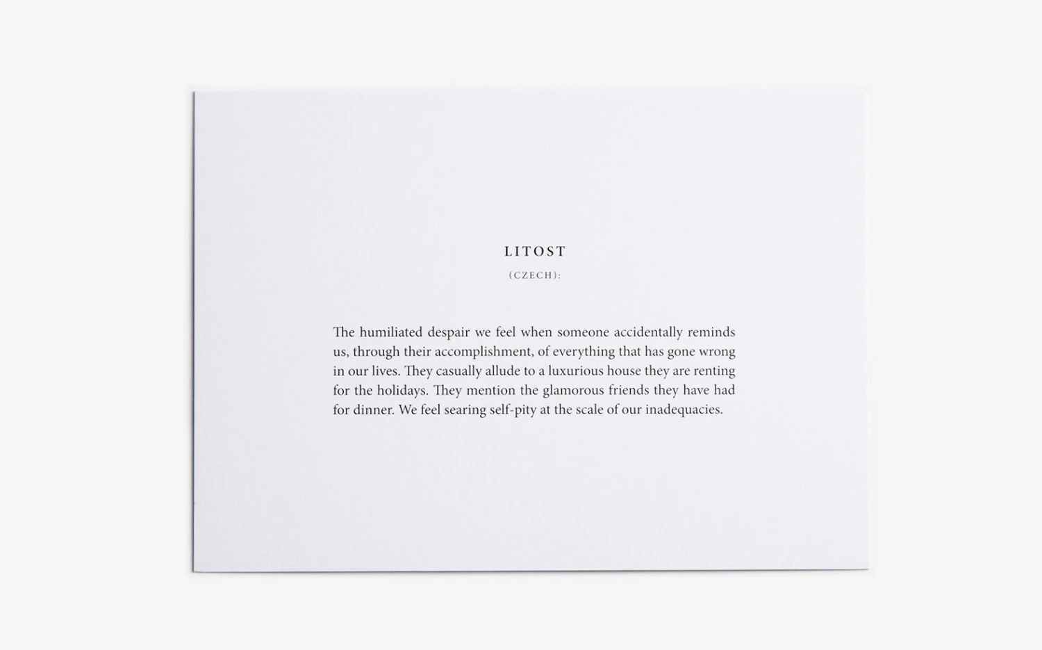 The School of Life Untranslatable Words Cards 5 The School of Life Untranslatable Words Cards