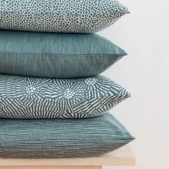 Spira of Sweden Smoke Blue Cotton Dotte Pos Cushion Cover