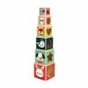 Janod Set of 6 Baby Forest Pyramid Cubes Toy 1 Janod Set of 6 Baby Forest Pyramid Cubes Toy
