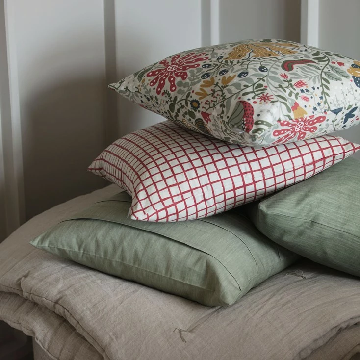 Spira of Sweden Pleat Cushion - Dusty Green 6 Spira of Sweden Pleat Cushion - Dusty Green