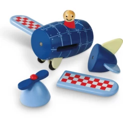 Janod Blue Airplane Magnetic Toy