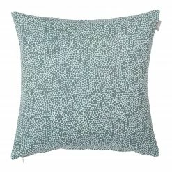 Spira of Sweden Smoke Blue Cotton Dotte Pos Cushion Cover
