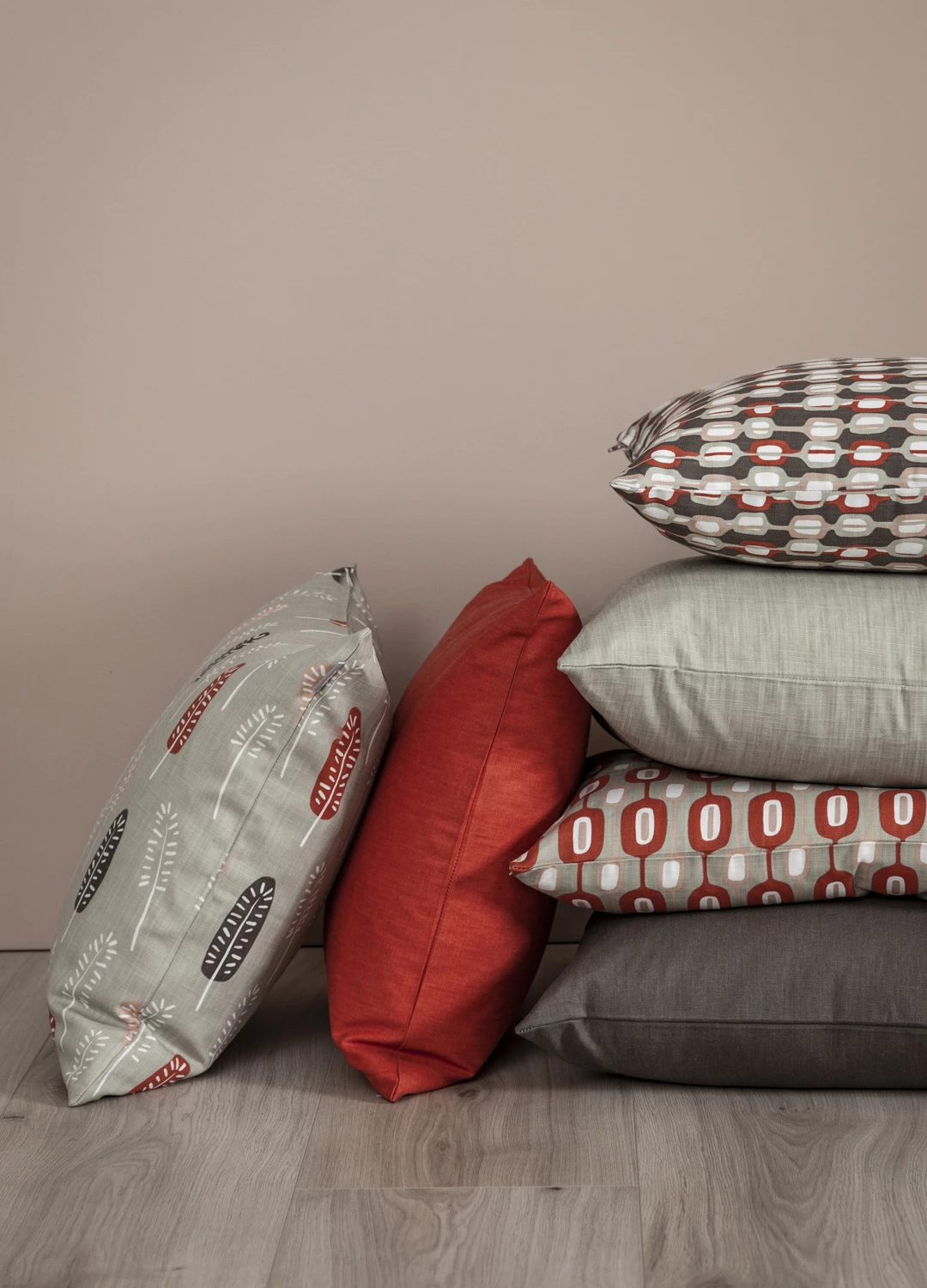 Spira of Sweden 50 x 50cm Teracotta Cotton Fält Pillow Cover 5 Spira of Sweden 50 x 50cm Teracotta Cotton Fält Pillow Cover