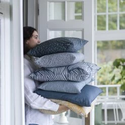 Spira of Sweden Blue Art Cushion Cover