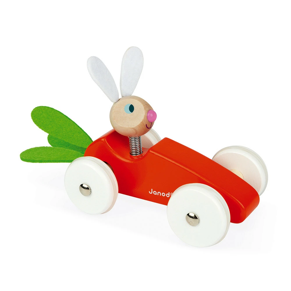 Janod LAPIN CARROT CAR (WOOD) by Janod 6 Janod LAPIN CARROT CAR (WOOD) by Janod