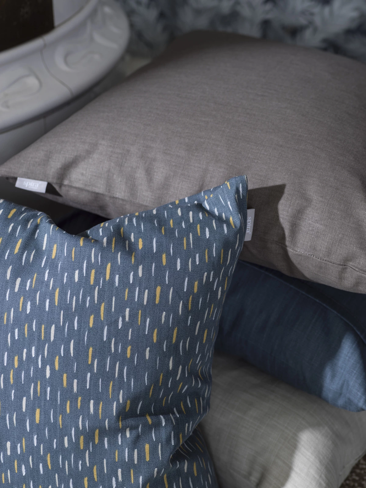 Spira of Sweden Blue Art Cushion Cover 5 Spira of Sweden Blue Art Cushion Cover