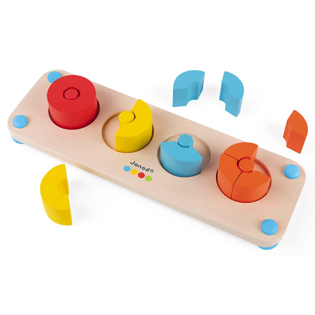 Janod Pieces of 15 Colors Fractions Toy 4 Janod Pieces of 15 Colors Fractions Toy