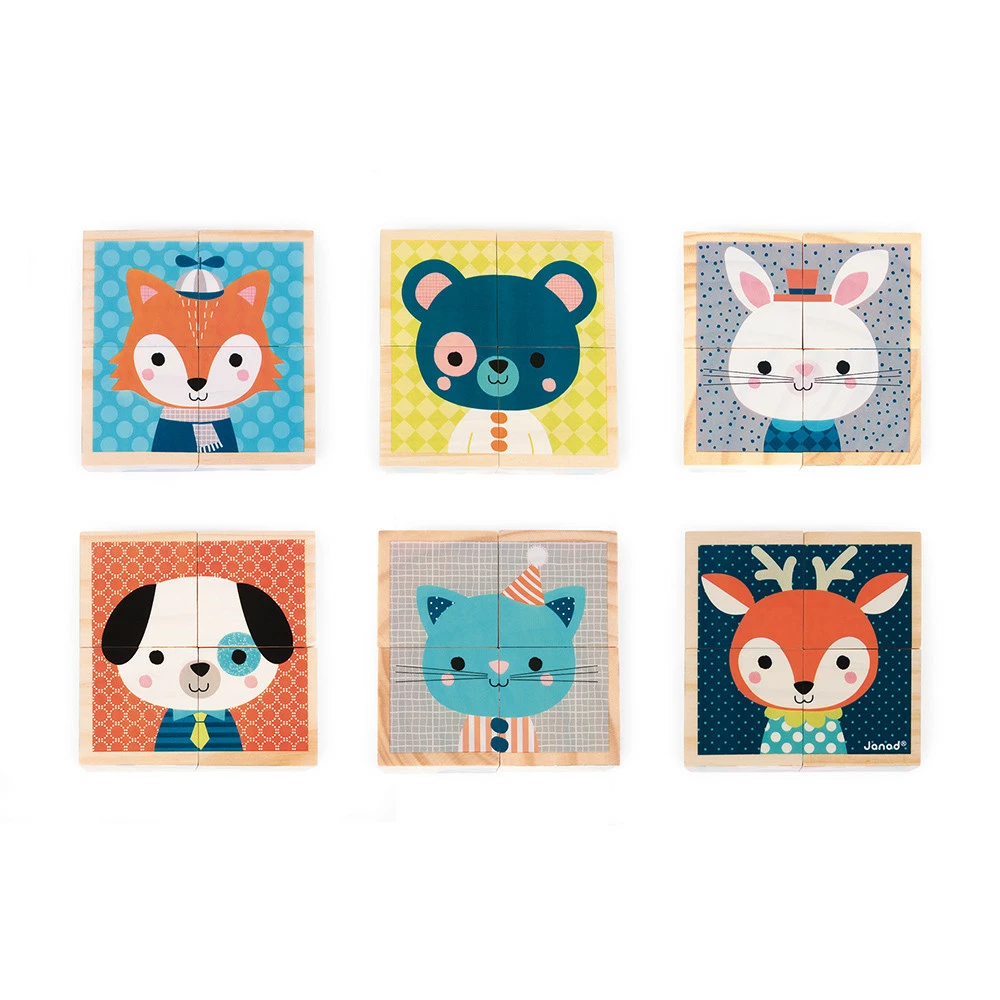 Janod My First Blocks Forest Portraits (Wood) 6 Janod My First Blocks Forest Portraits (Wood)