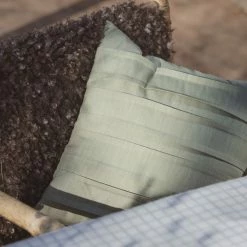 Spira of Sweden Pleat Cushion - Dusty Green 8 Spira of Sweden Pleat Cushion - Dusty Green