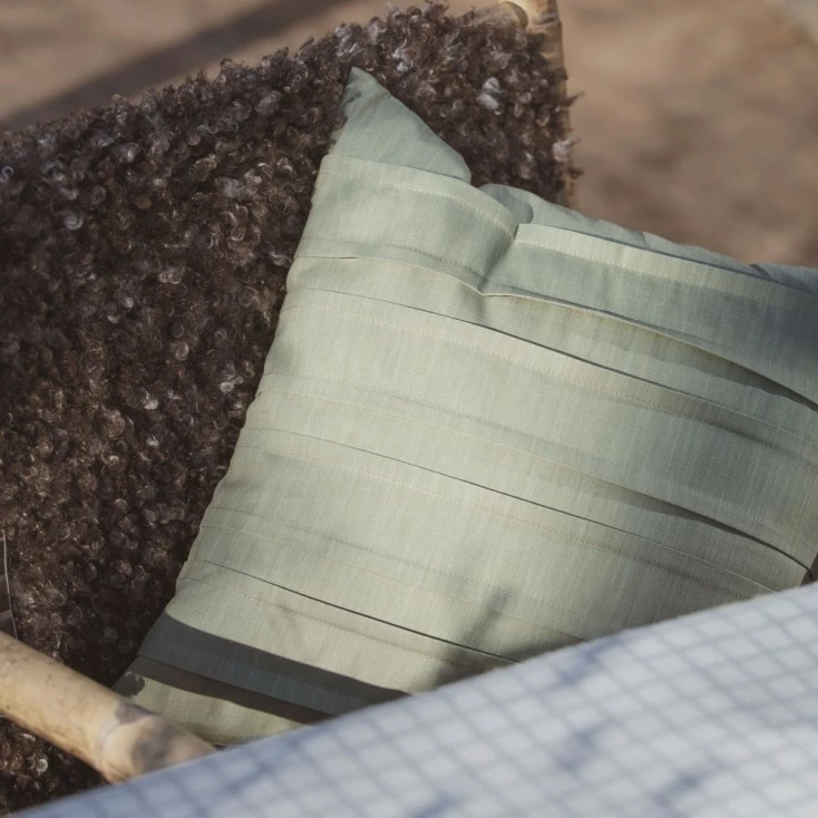 Spira of Sweden Pleat Cushion - Dusty Green 5 Spira of Sweden Pleat Cushion - Dusty Green