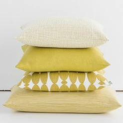 Spira of Sweden Double Pleat Mustard Cushion