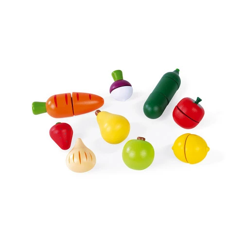 Janod Wooden Maxi Set Green Market Chopping Fruits and Vegetables Toy 5 Janod Wooden Maxi Set Green Market Chopping Fruits and Vegetables Toy