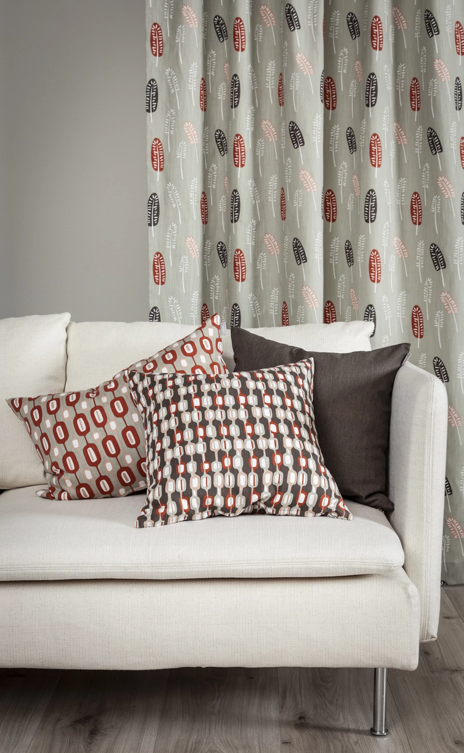 Spira of Sweden 50 x 50cm Teracotta Cotton Fält Pillow Cover 4 Spira of Sweden 50 x 50cm Teracotta Cotton Fält Pillow Cover