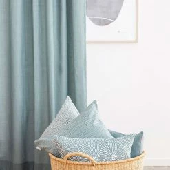 Spira of Sweden Smoke Blue Cotton Dotte Pos Cushion Cover