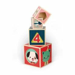 Janod Set of 6 Baby Forest Pyramid Cubes Toy 11 Janod Set of 6 Baby Forest Pyramid Cubes Toy