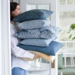 Spira of Sweden Blue Wave Cushion