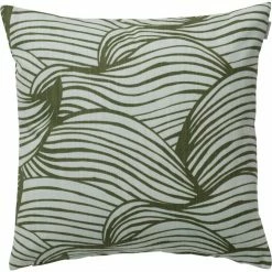 Spira of Sweden Green Wave Cushion